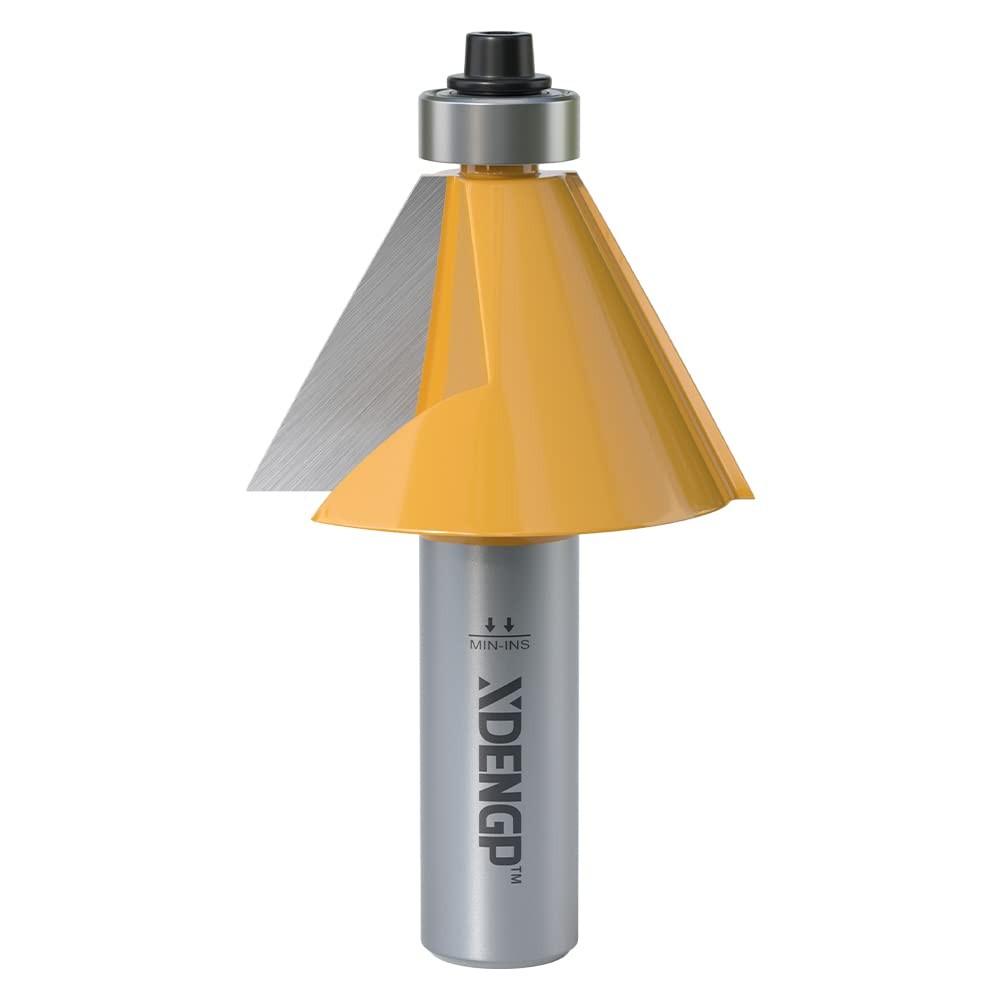 30 Degree Chamfer Router Bit with 1 Inch Cutting Length,1/2 Inch Shank Carbide E
