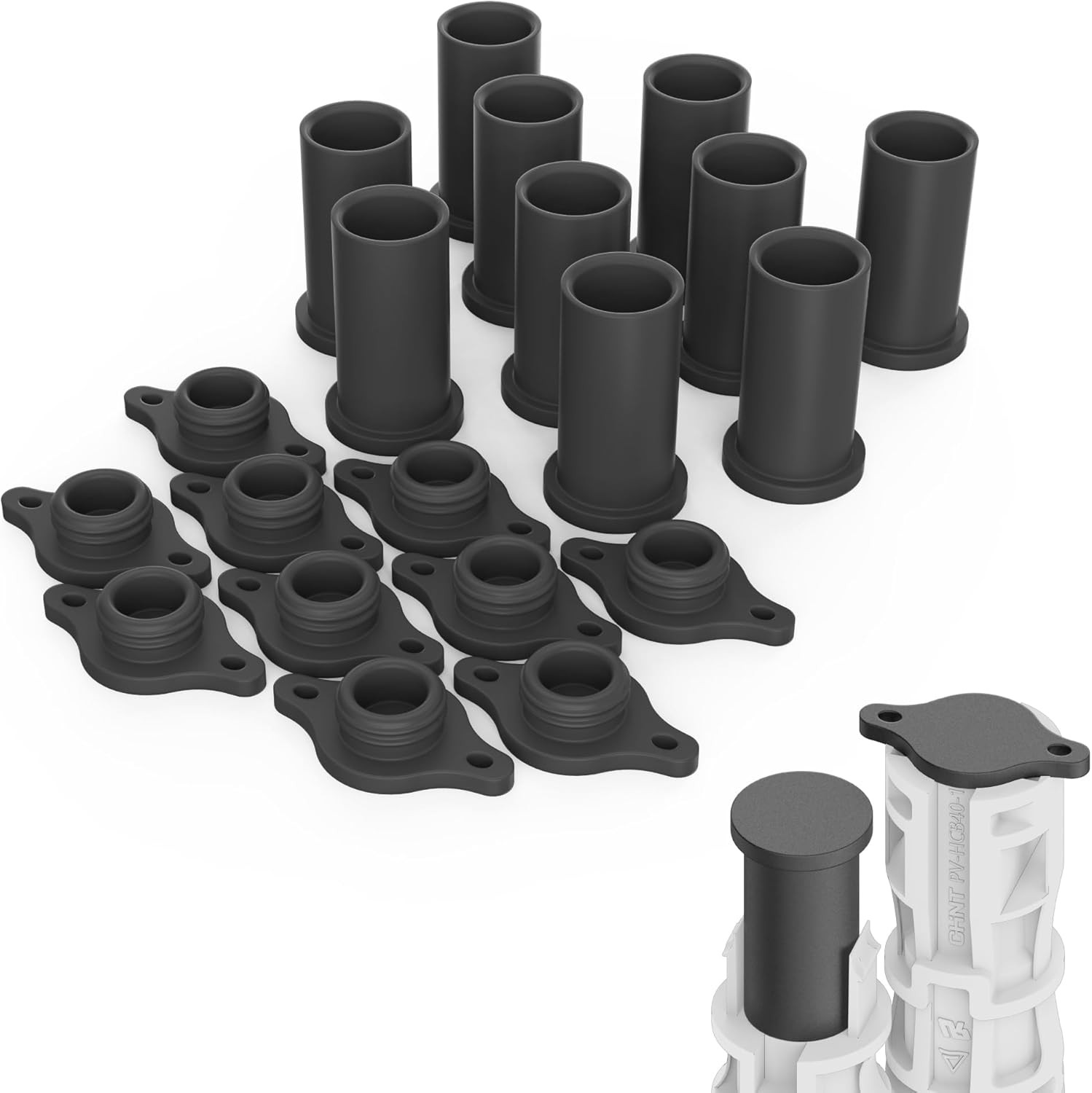 10 Pairs Solar Connector Caps, Waterproof Dust Covers for MC-4 Solar Connectors