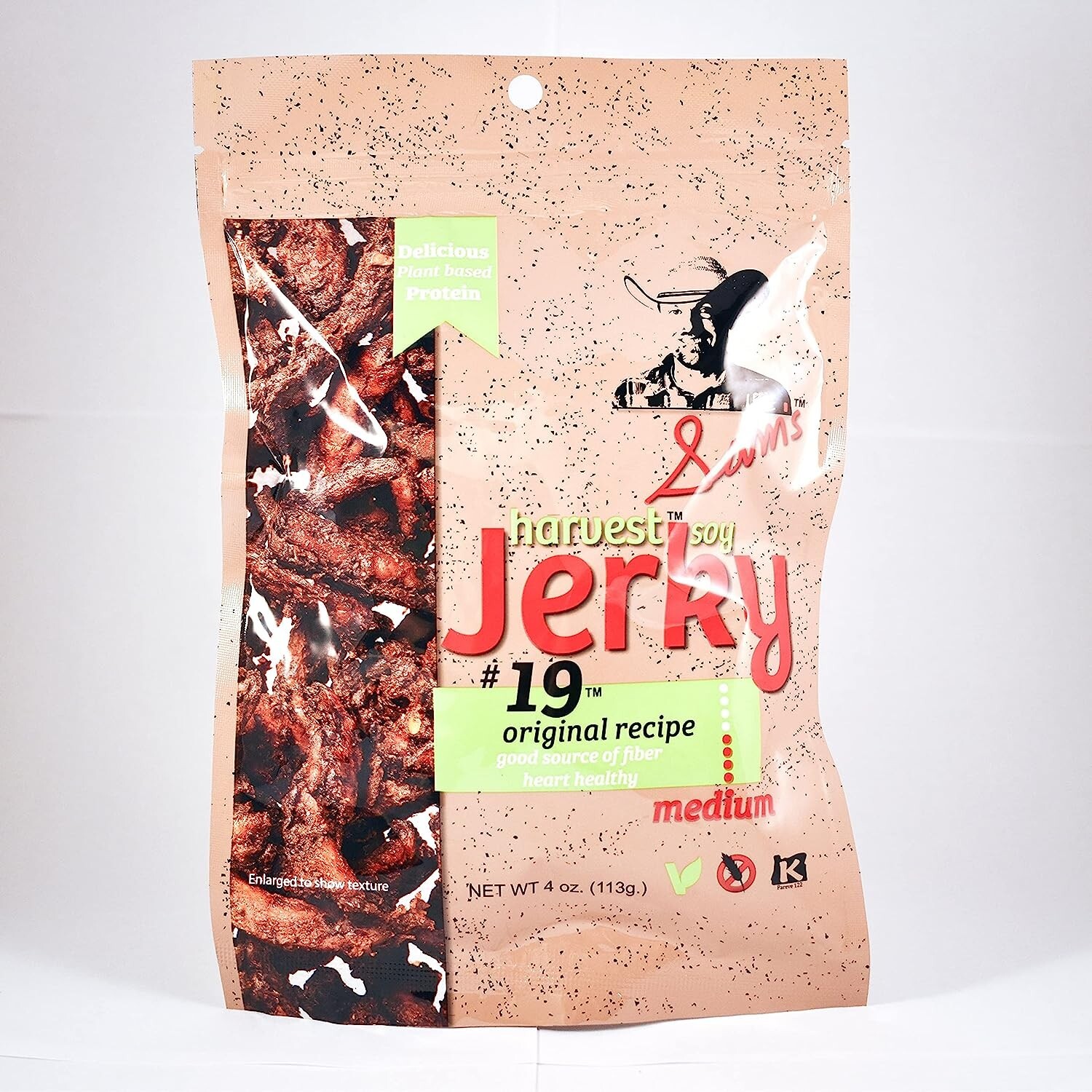 Sam's Vegan Harvest Jerky made from Butler Soy Curls - vegetarian - gift