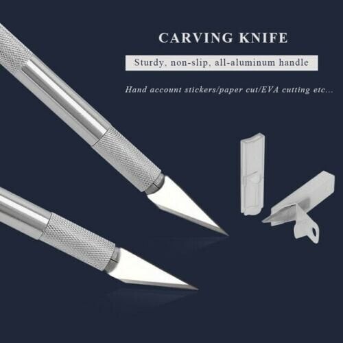 Razor Sharp Cutter Arts Craft Cutting Tool Exacto +6 Blade Refills HOBBY KNIFE