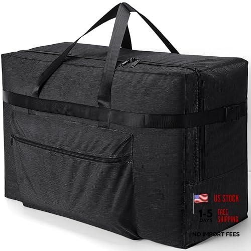 SUNUP Extra Large Duffle Bag for Travel Foldable Travel Duffel Bag 120L Black