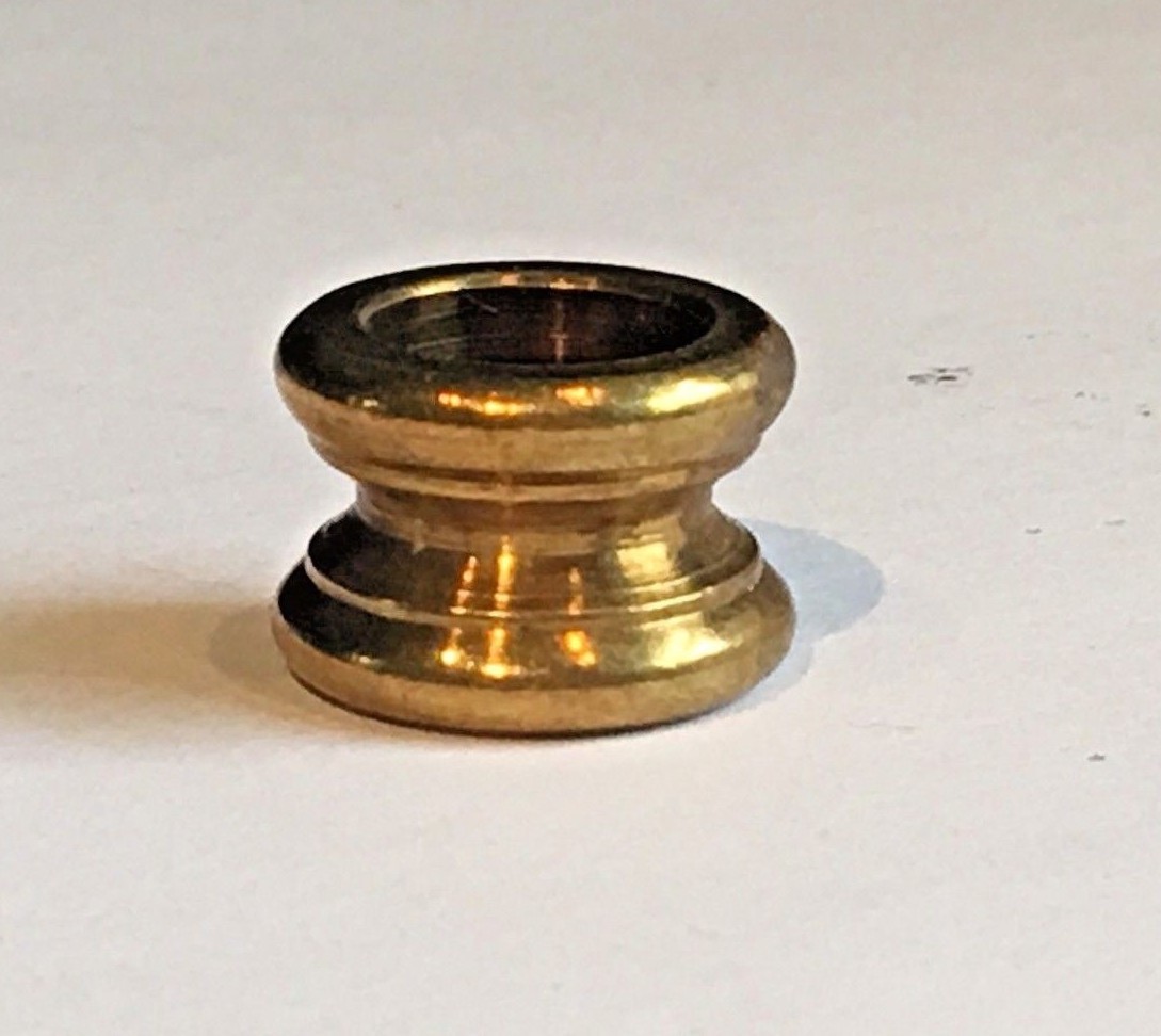 New 7/16" unf. Solid Brass Neck Break Spacer slip 1/8IPS (3/8"pipe) lamp pipe
