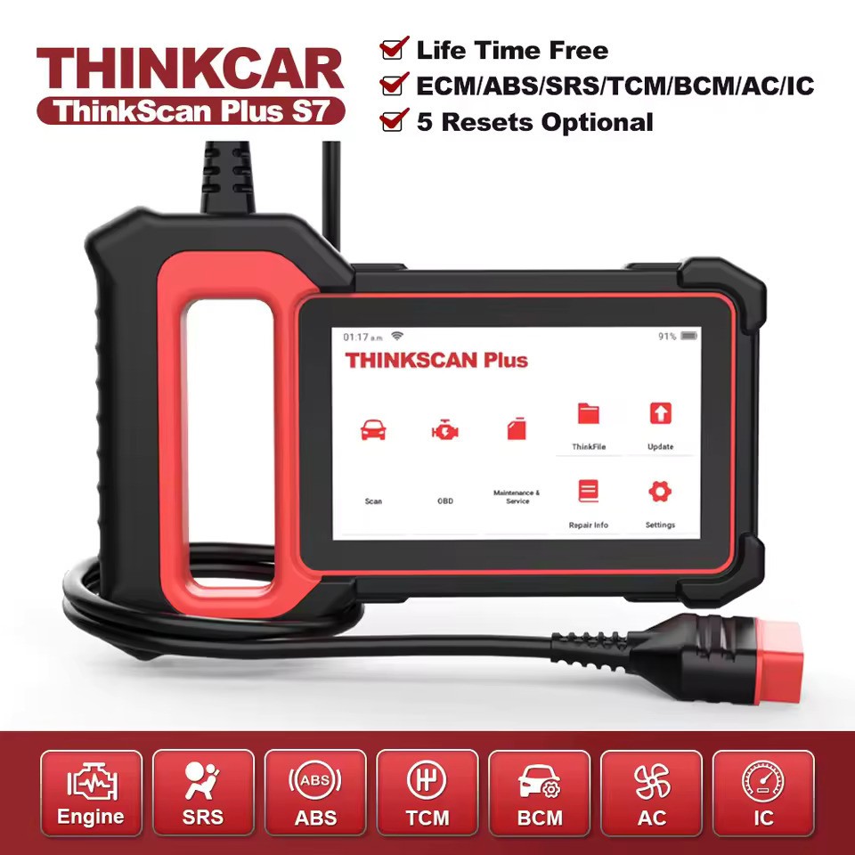 Thinkscan Plus S7 OBD2 Scanner Car Auto Diagnostic Tool 5 Free Resets New