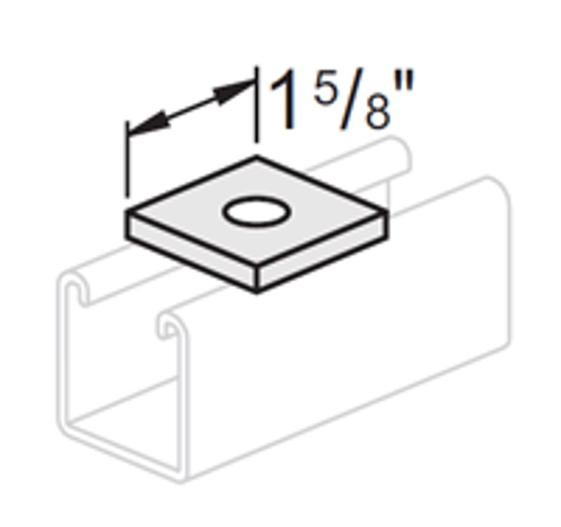 MULTIPLE 4601S2 3/8" SS316 Square Washer