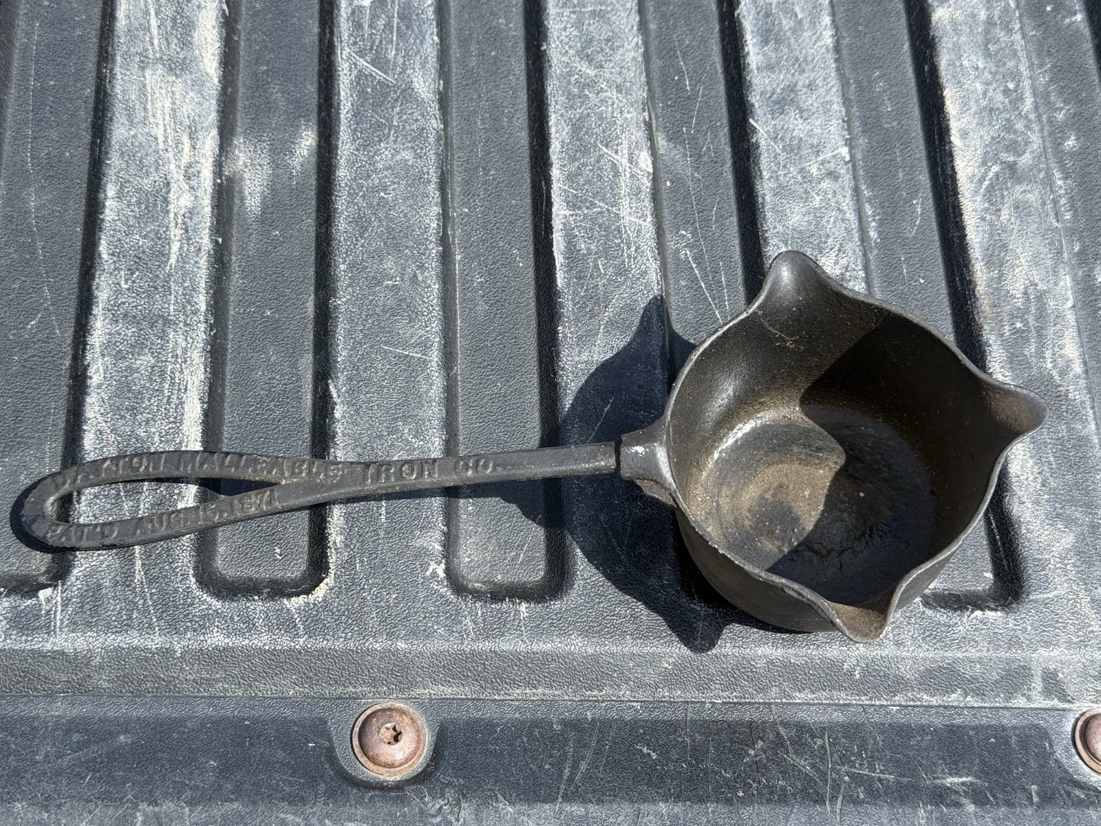 Vintage Dayton Malleable Iron Smelting Ladle