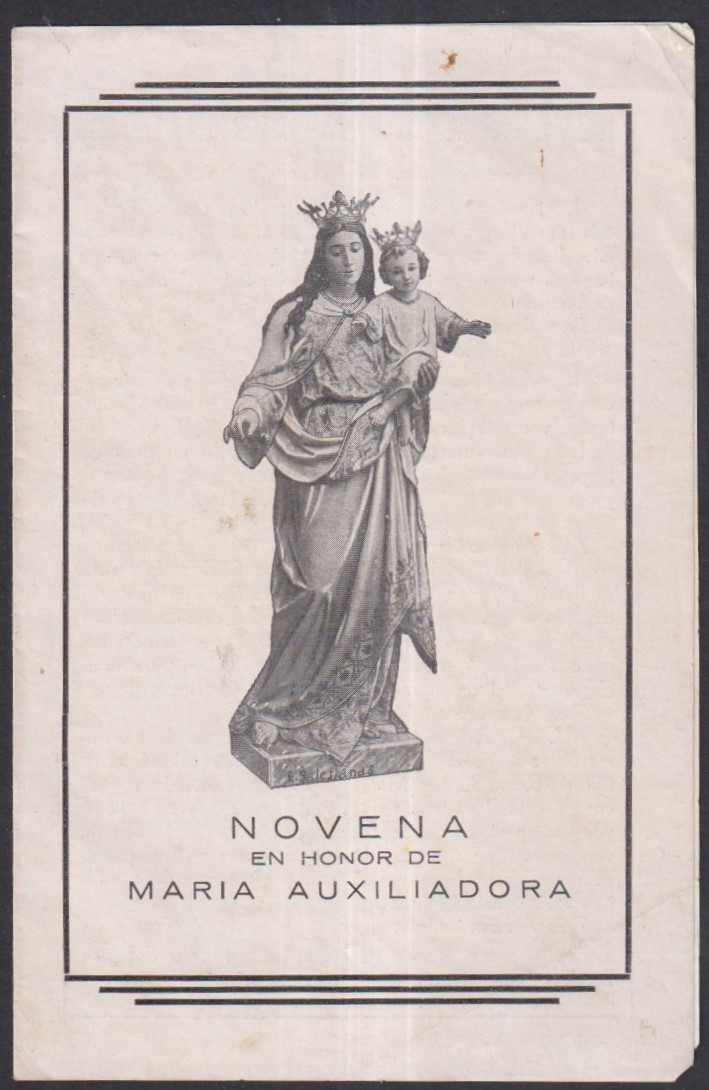 Holy card antique of Virgin M. Auxiliadora santino image pieuses estampa