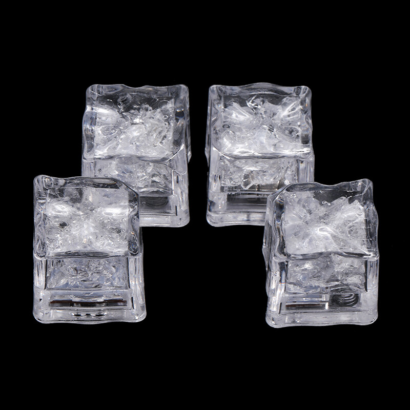 24Pcs LED Light Ice Cubes Liquid Sensor Luminous For Party Wedding Pond Bath