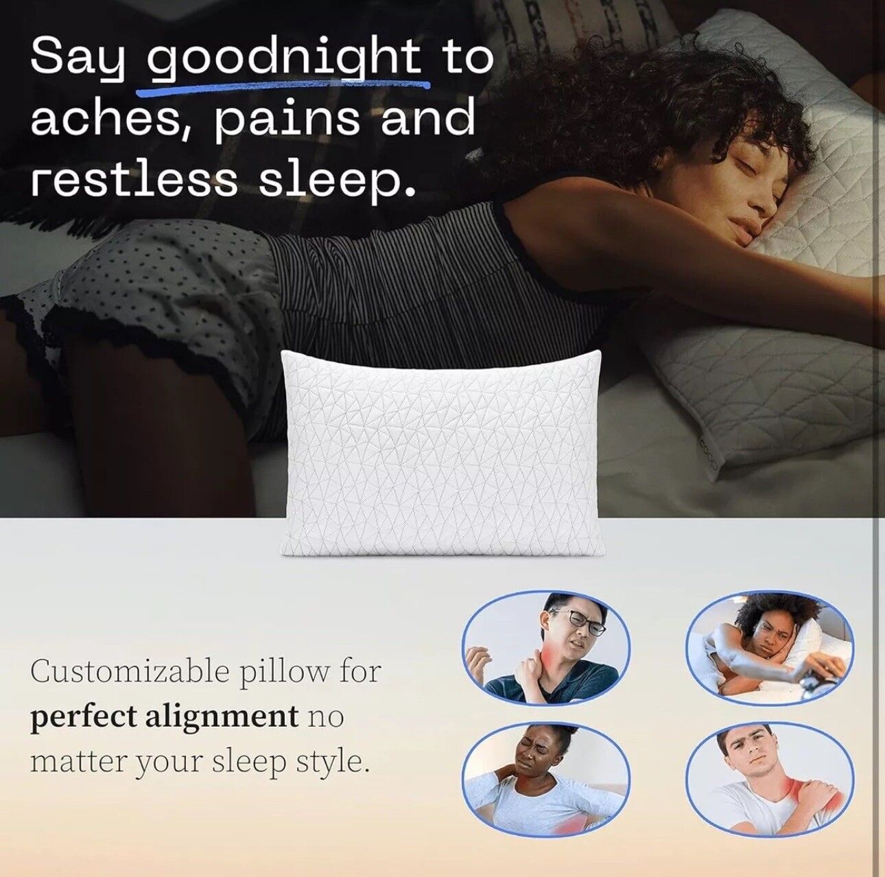 Coop Home Goods Original Adjustable Pillow, Queen Bed Pillows