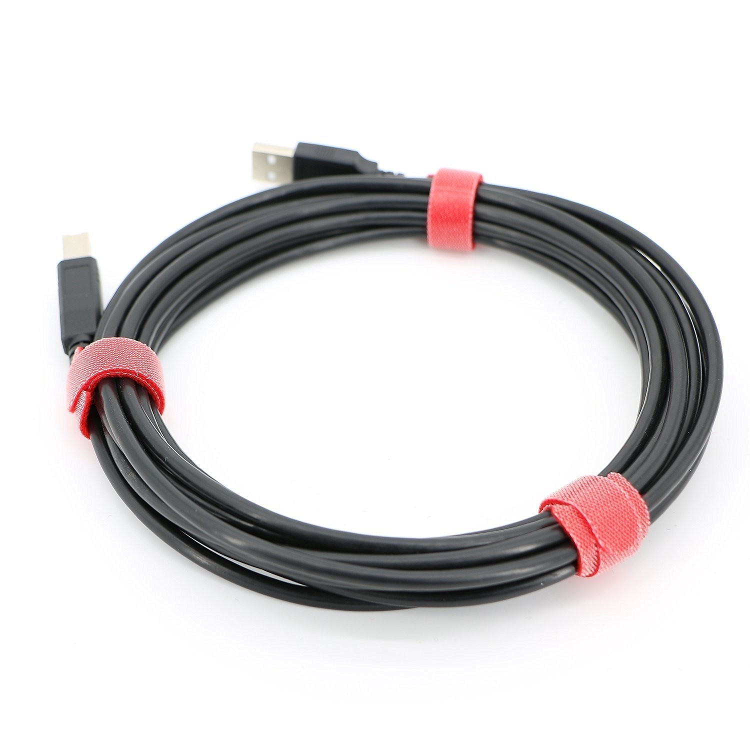 100 PCS Reusable Fastening Cable Ties Adjustable Wire Management 7 Inch Red