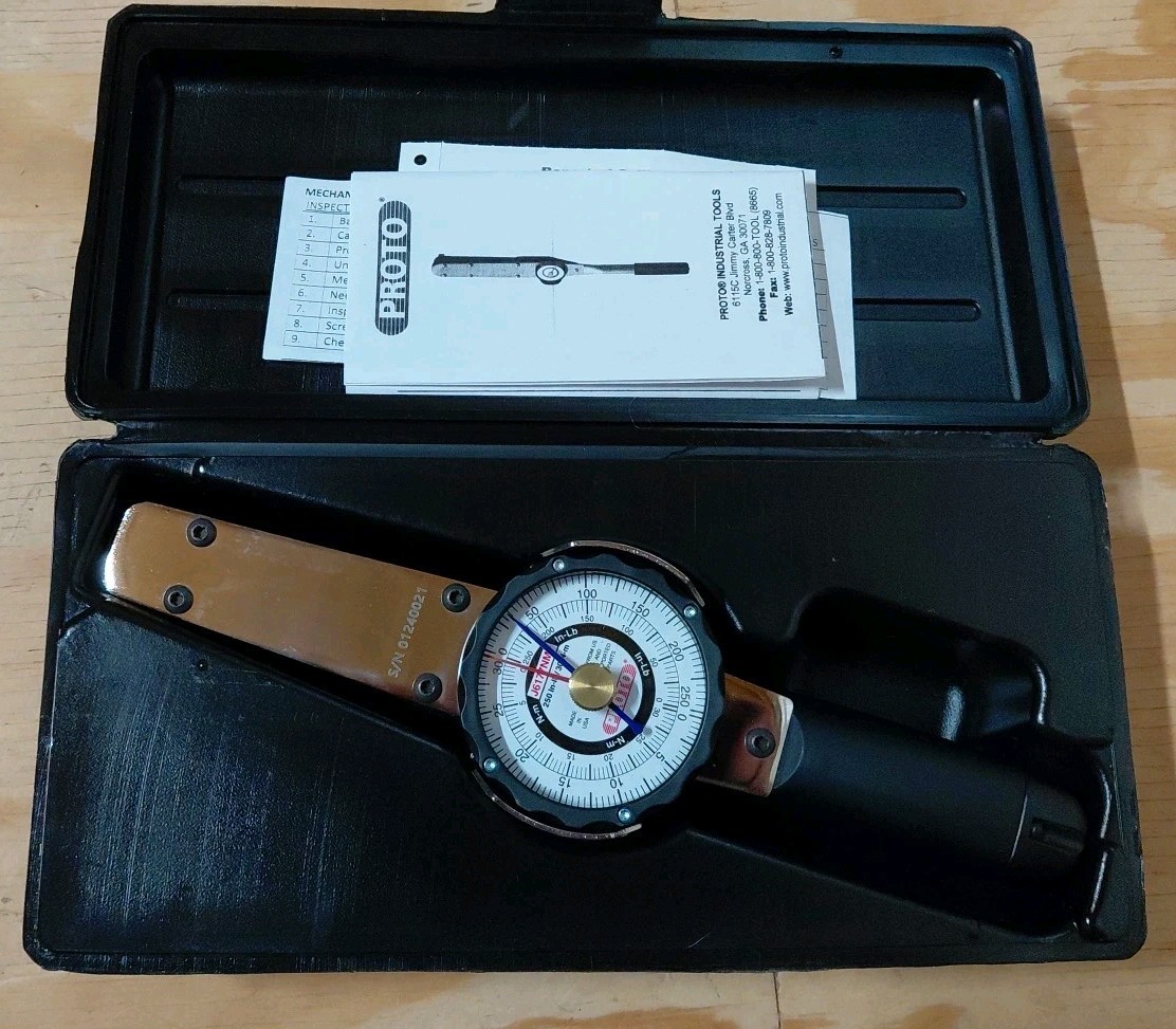 Proto J6177NMF Dial Torque Wrench 0-250 IN. LB.   3/8DR