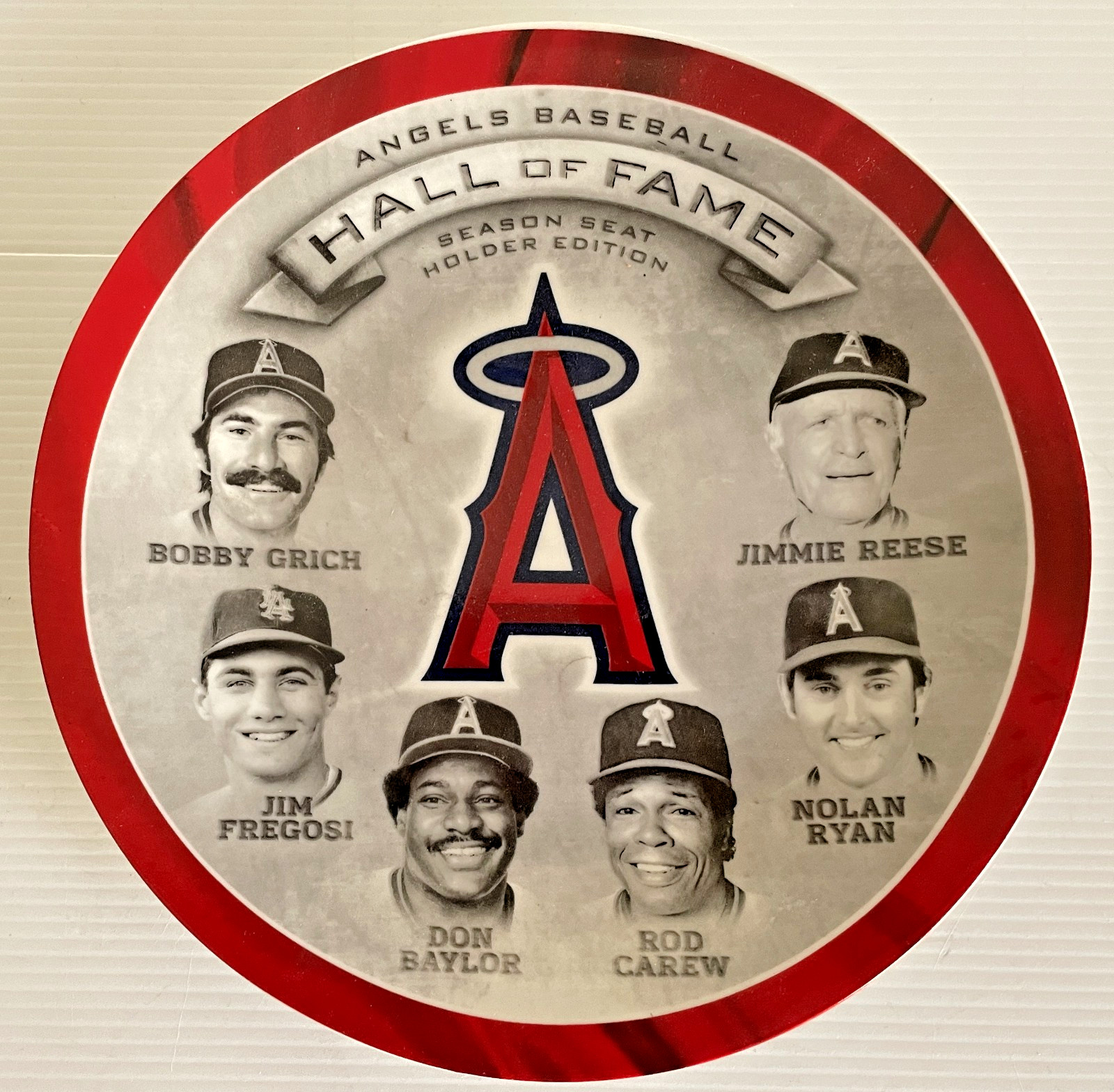 California Anaheim Angels Hall of Fame Collector Plate 6 Players Images 8" NIB
