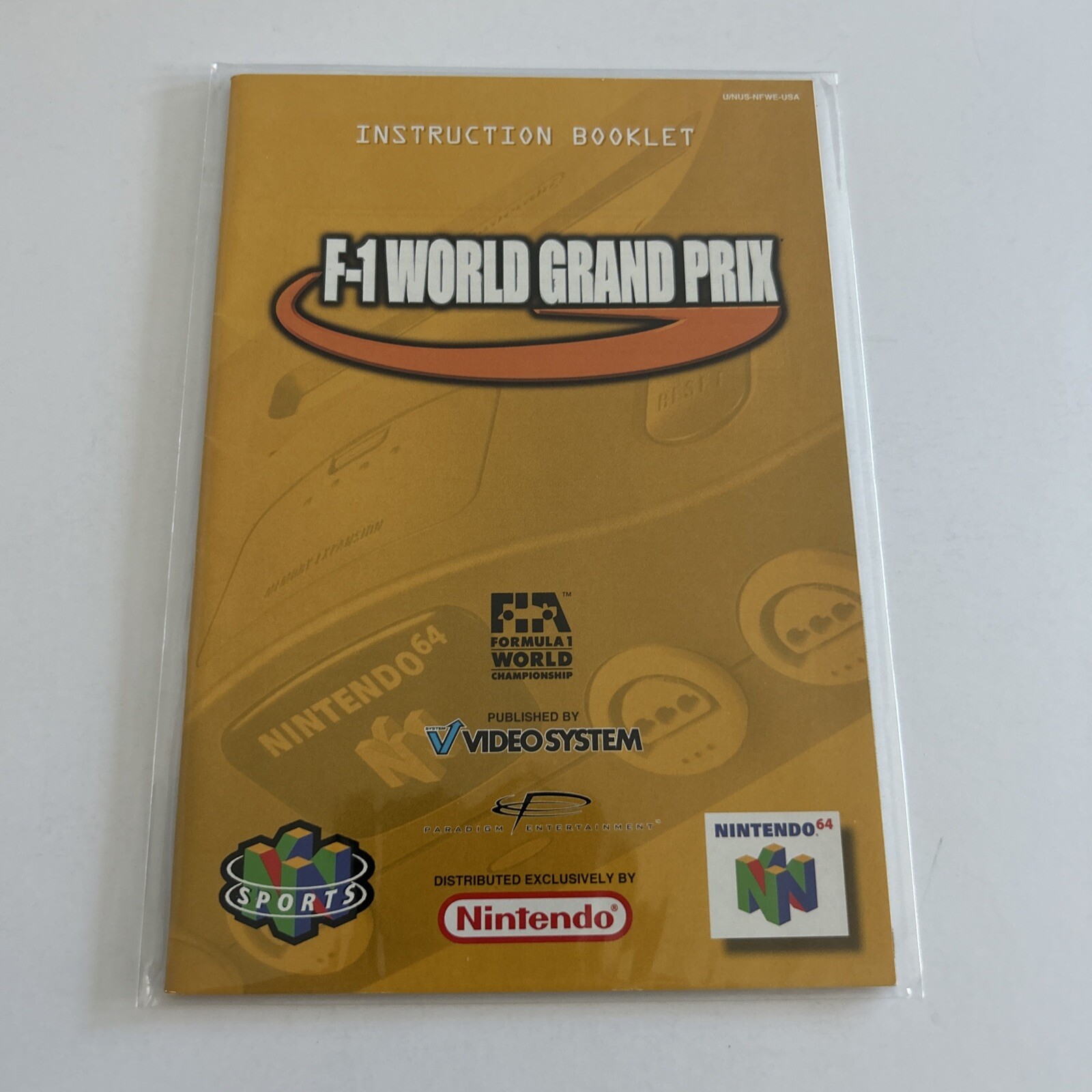 F-1 World Grand Prix Nintendo 64 N64 Instruction Manual Booklet ONLY