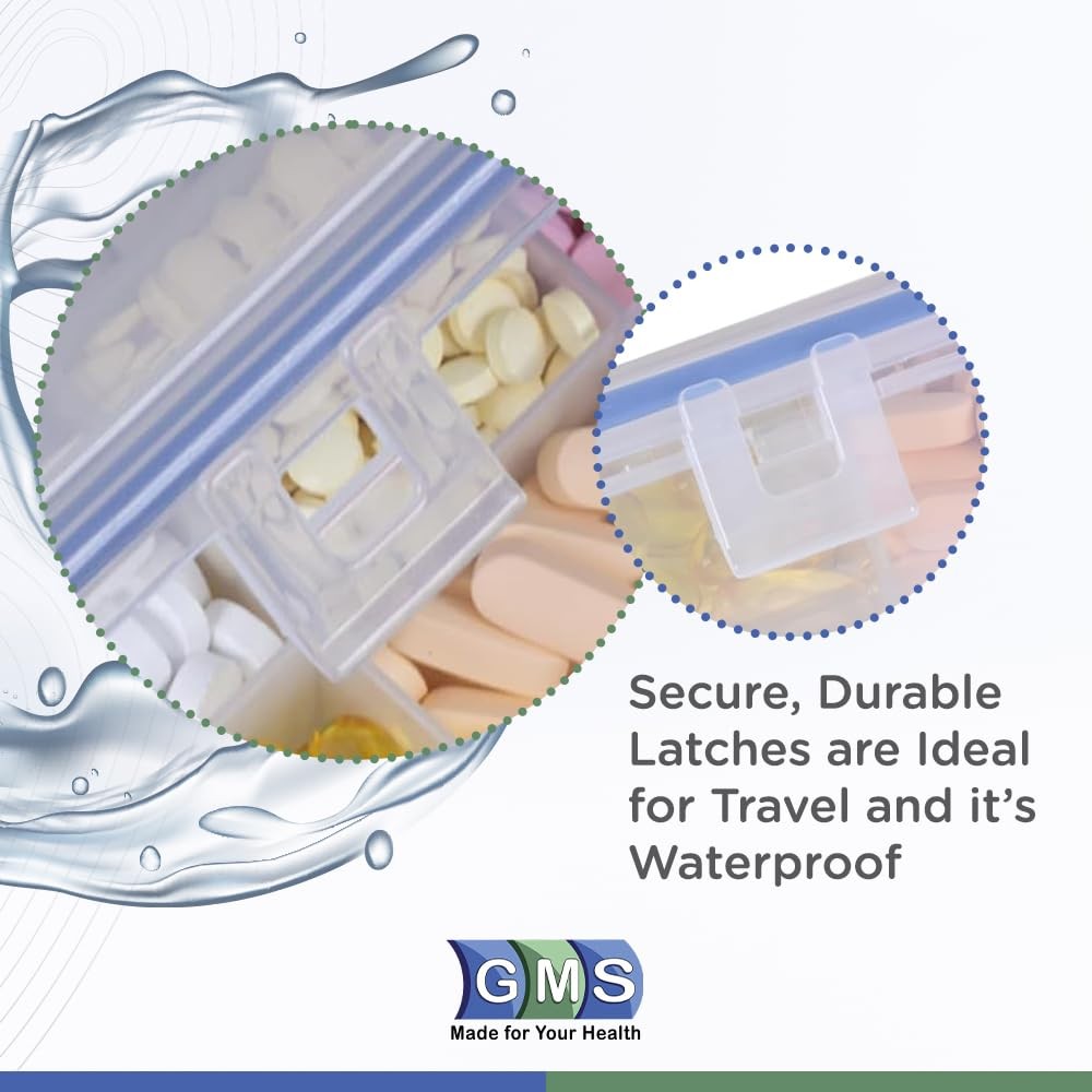 12 Compartment Vitamin Pill Organizer - Large Size Suitable for Multiple Supp...