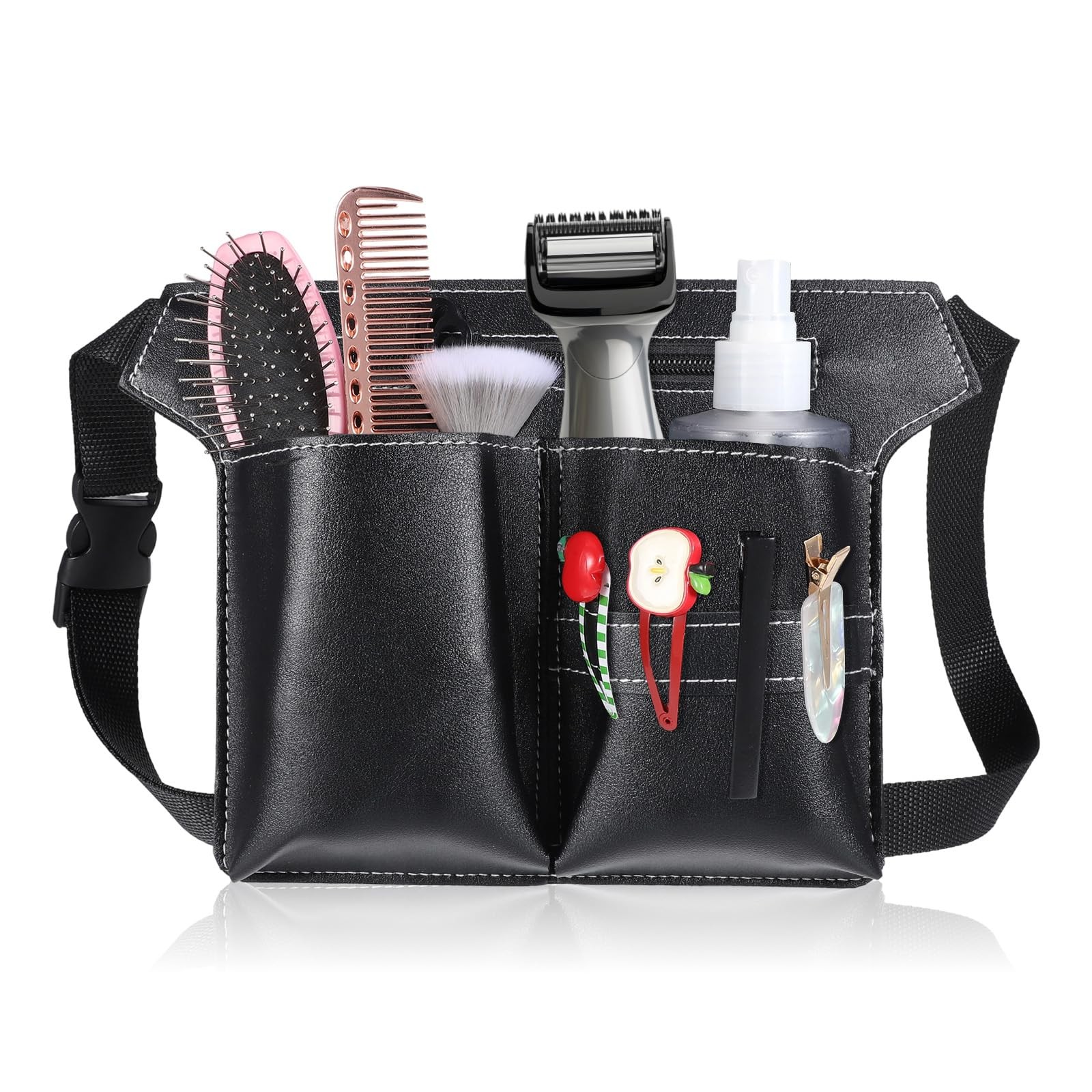 Hairdresser Waist Pouch, Hairdresser Scissor Bag Barber Pu Leather Waist Pouc...