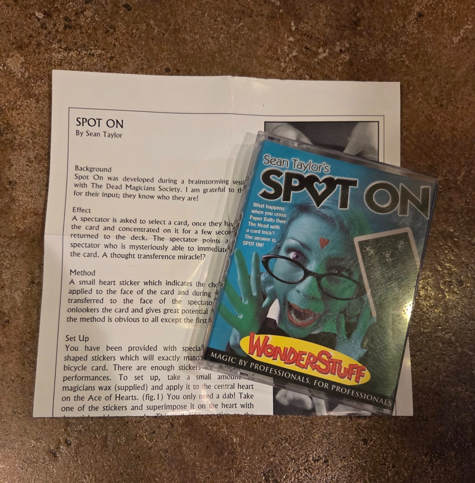Spot On by Sean Taylor Magic Mentalism Tricks
