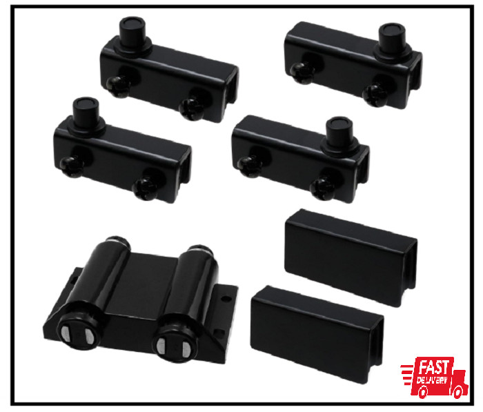Stainless Steel Glass Door Pivot Hinge Double Head Magnetic Catch Closures ABS B