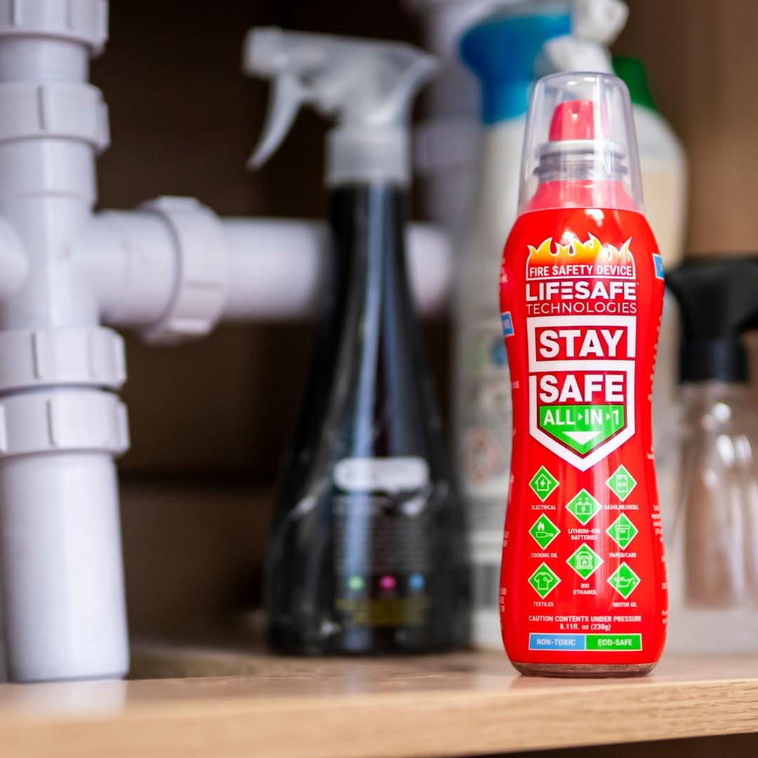 Multi-Purpose Fire Extinguisher for Lithium-Ion & Electrical Fires - Easy & Safe