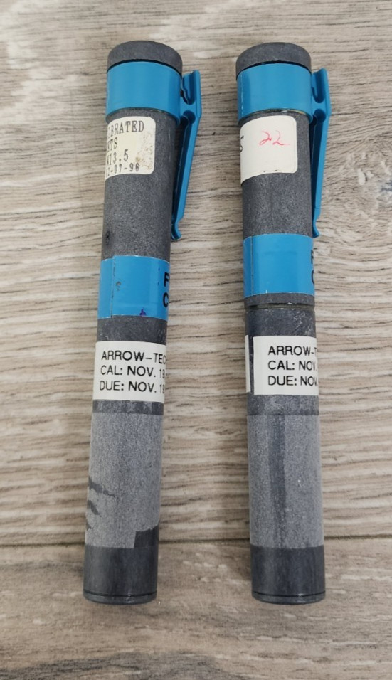 Lot Of 2 FEMA 5R CD V-725 Pocket Radiation Dosimeter Calibrated 2019 AS IS READ