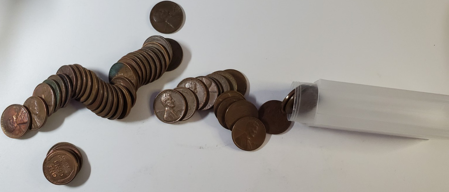 1950s wheat penny roll