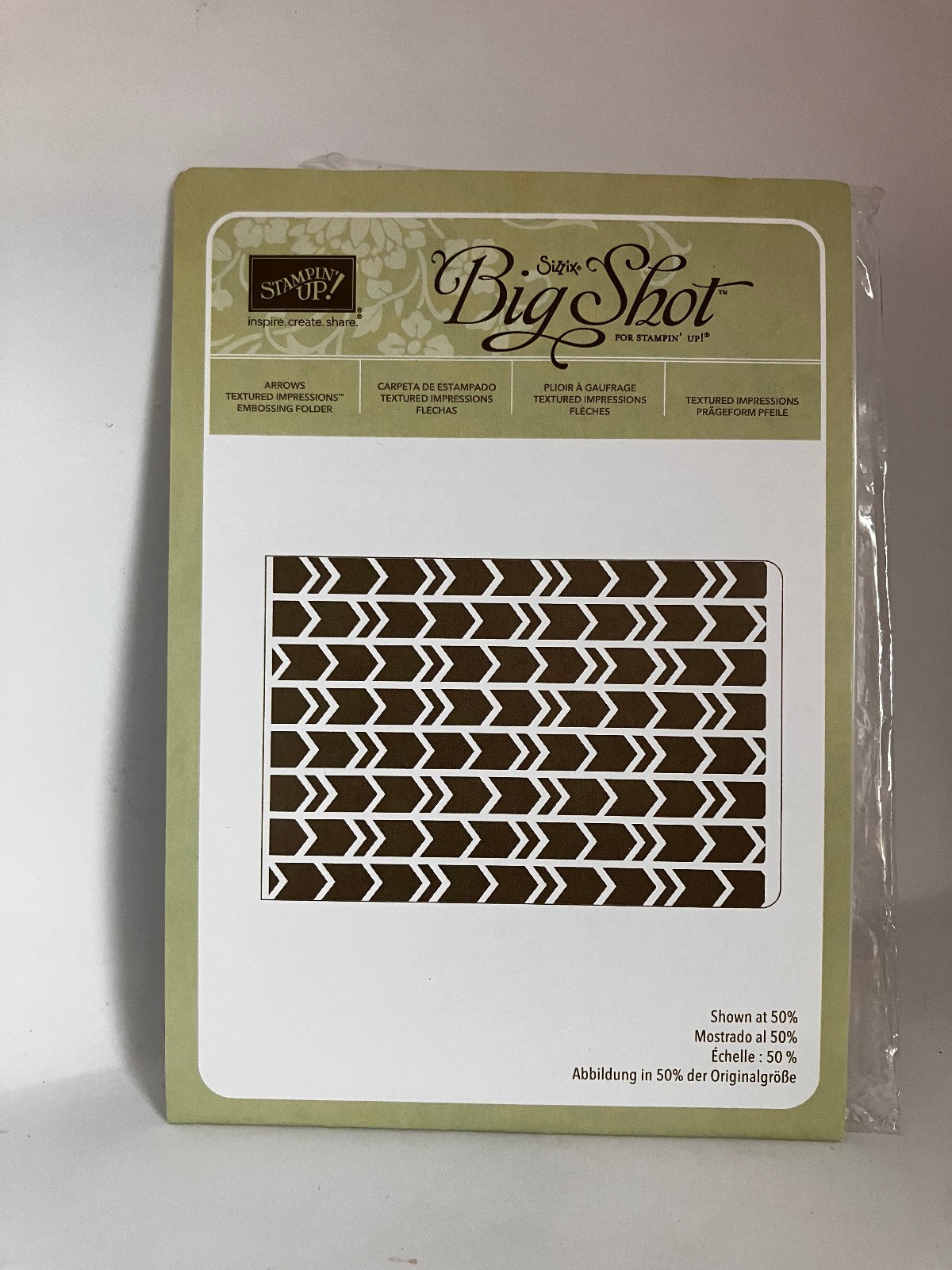 Stampin' Up! ARROWS Textured Impressions Embossing Folder - gently used