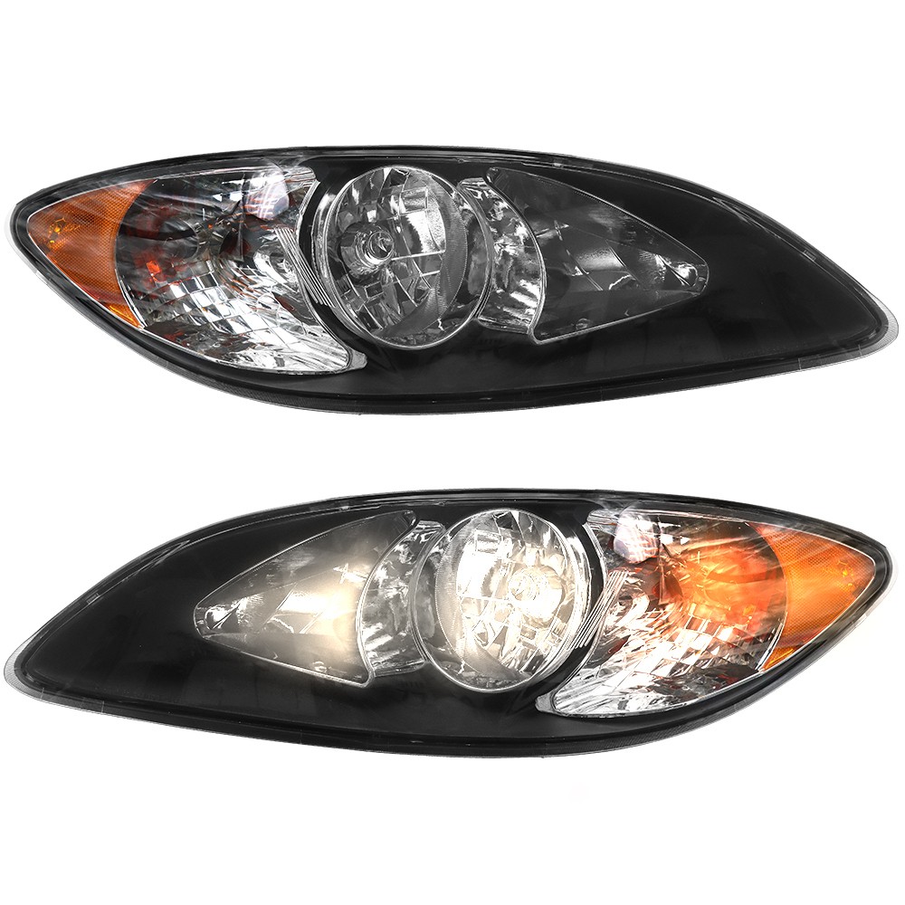 Black Headlights Assembly Compatible with International ProStar 2008-2016 Pair