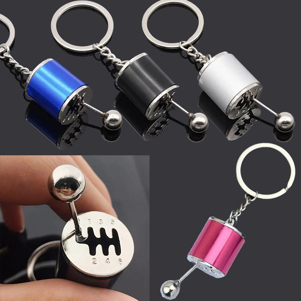 Gear Shift Keychain Set-of-4 (one of each color) Automotive Vehicle Racing
