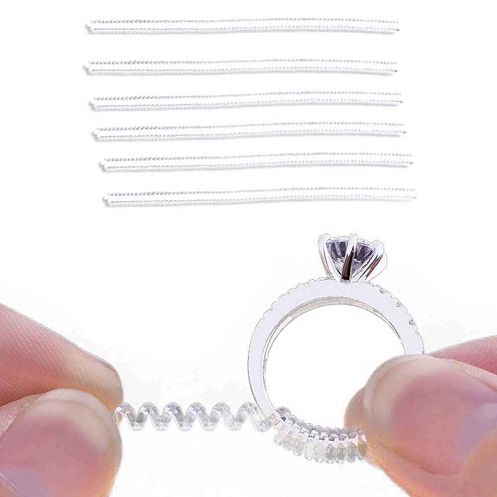 6Pcs Ring Size Reducer Women Silicone Rings Resizing Small Device