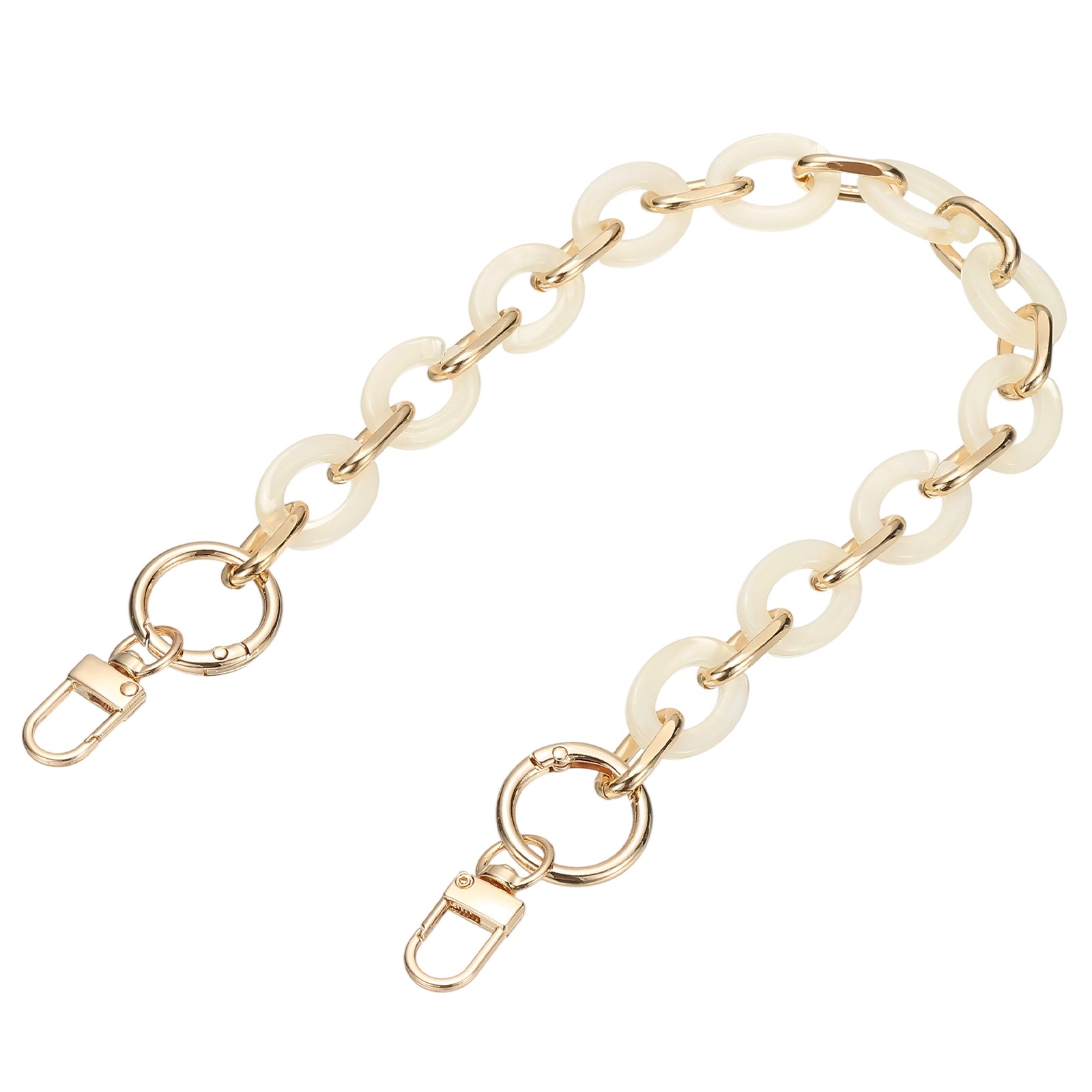 Acrylic Purse Chain, Bag Chain Strap for Handbag Handle 16 Inch & Beige