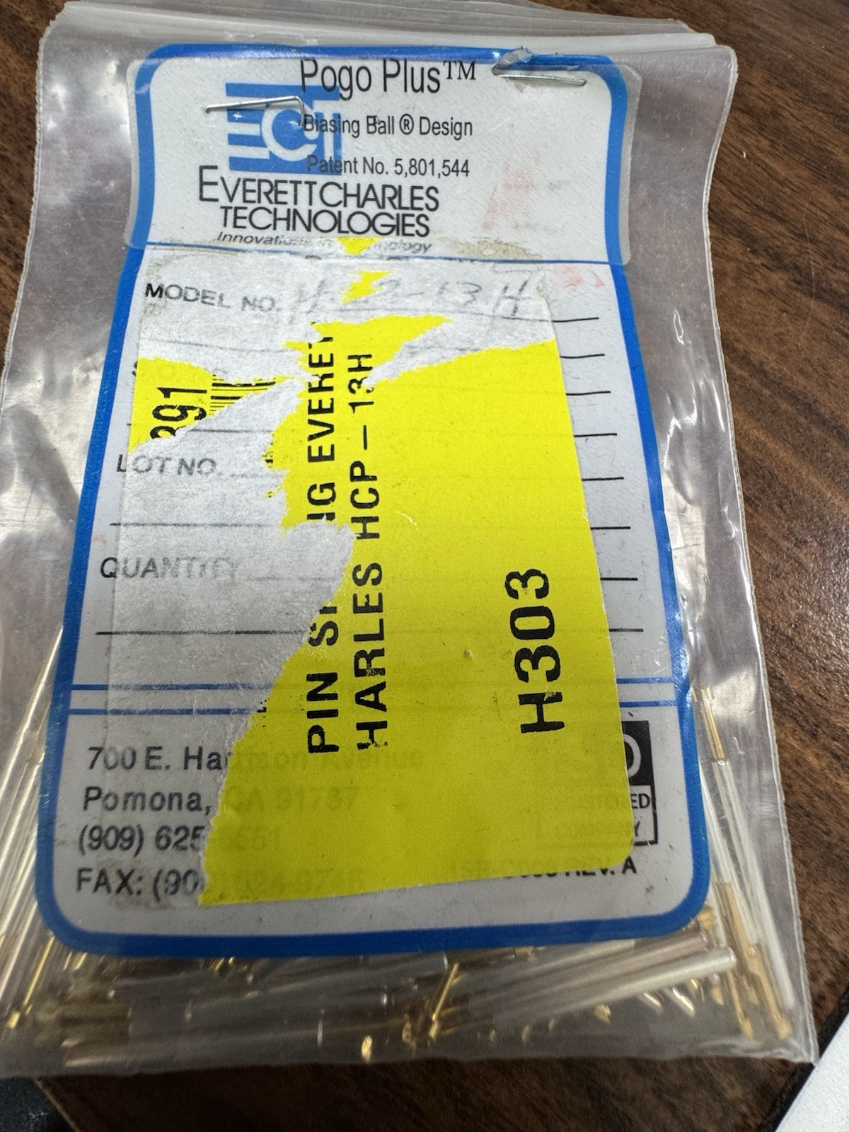 1pc Everett Charles PIN HCP-13H  Spring loaded