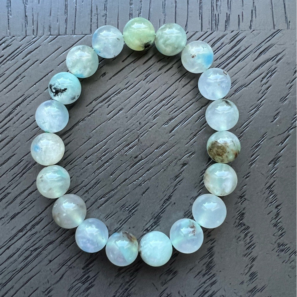 Azurite with quartz bracelet 11mm