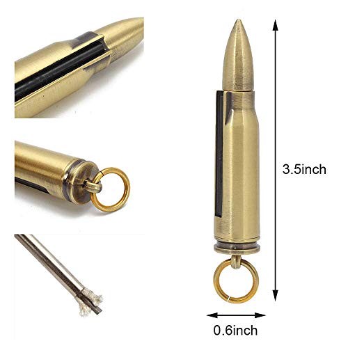 Flint Fire Starter Keychain Lighting Medium Metal Matchstick