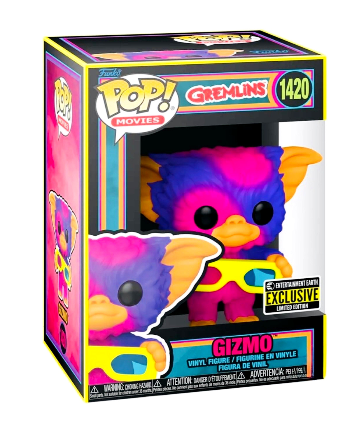 Funko Pop Gremlins Gizmo #1420 Black Light EE Exclusive Vinyl Figure