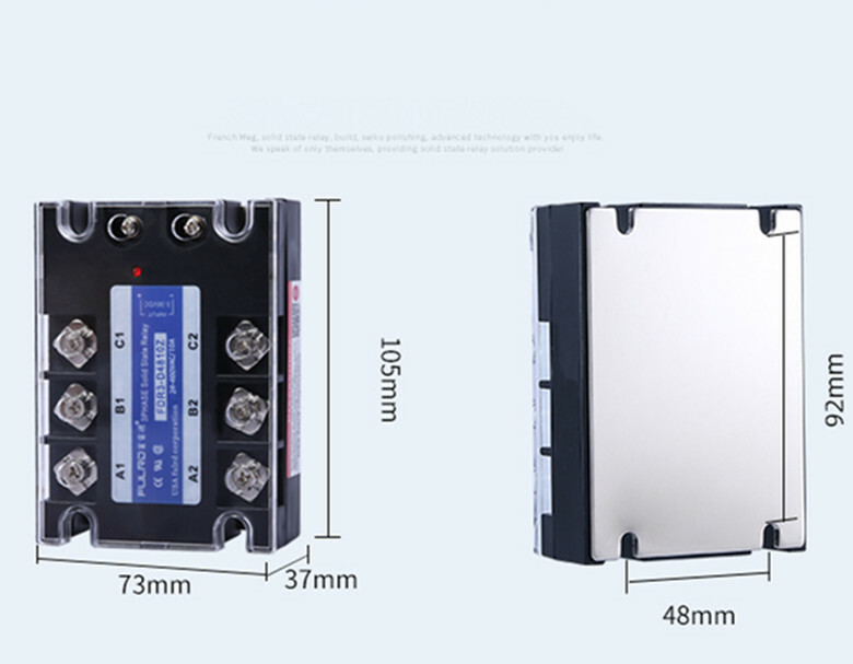 FULRD Three-phase solid state relay FDR3-D4810Z 10A DC-AC 24-480VAC 3-36VDC