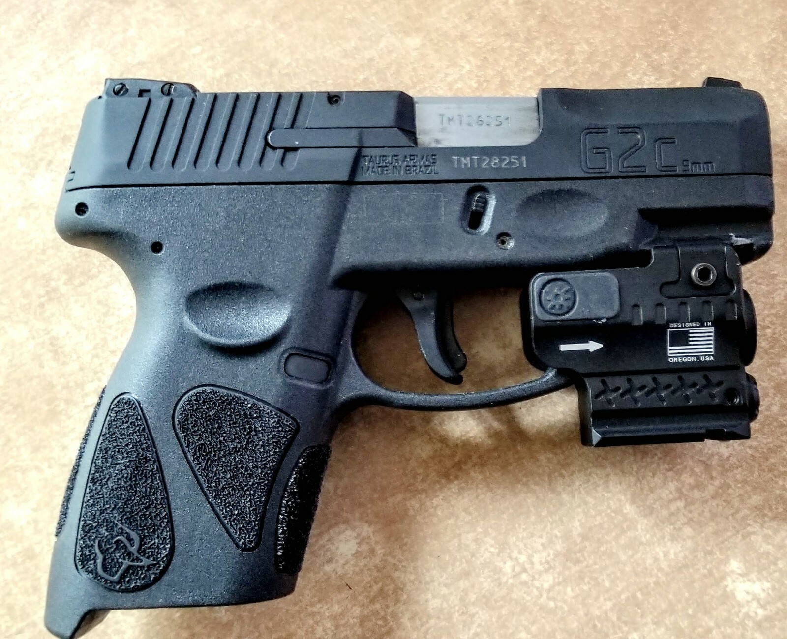 Green Pistol Laser+Flashlight Sight for Springfield HELLCAT COMPACT 9MM Pistol