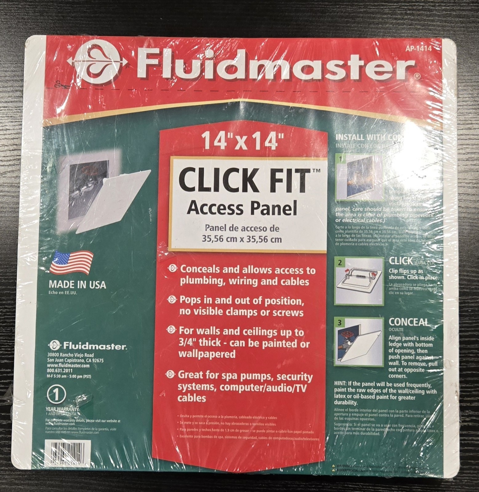 Fluidmaster AP-1414 Click Fit Access Panel  14  x 14