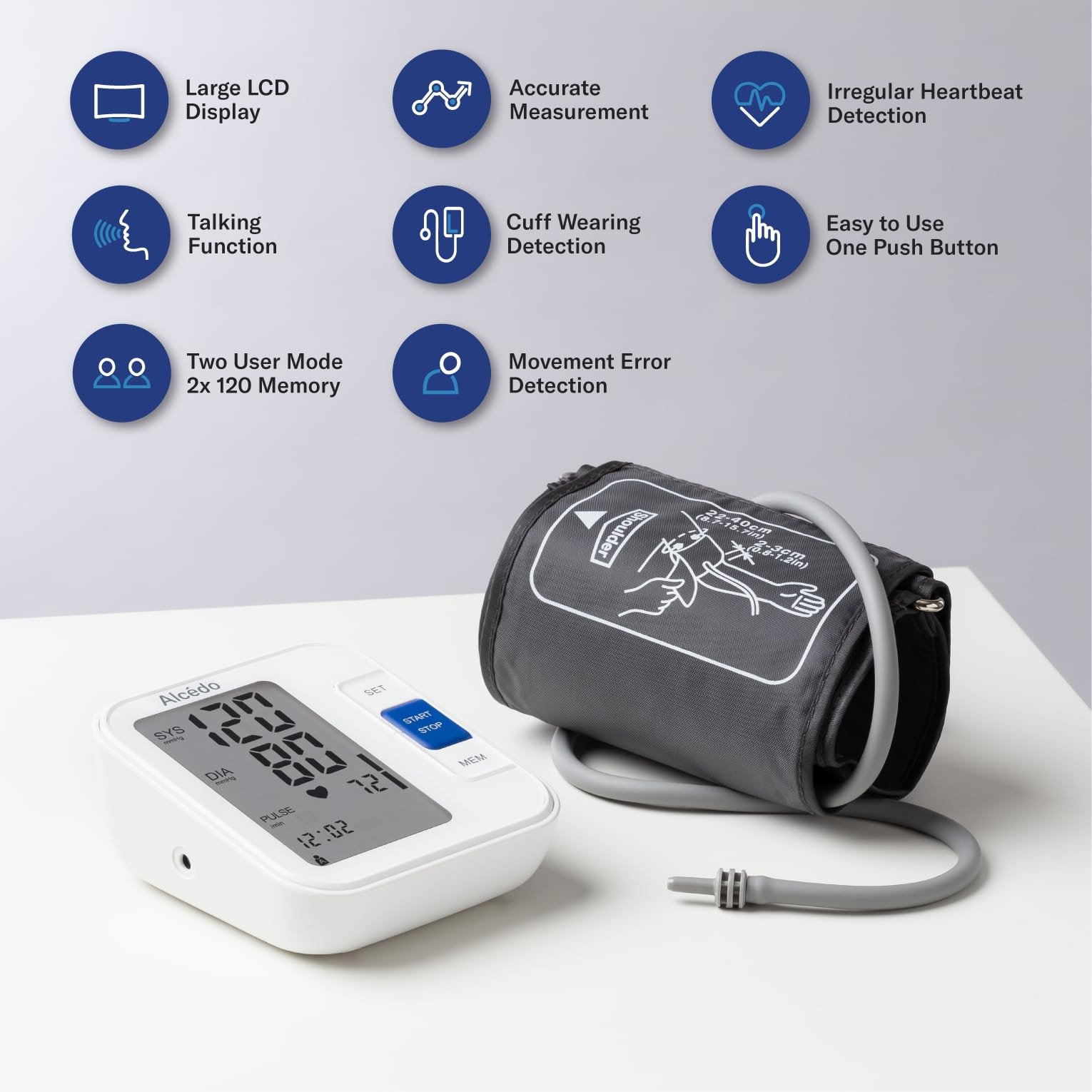 Blood Pressure Monitor for Home Use, Automatic Digital BP Machine with Large ...