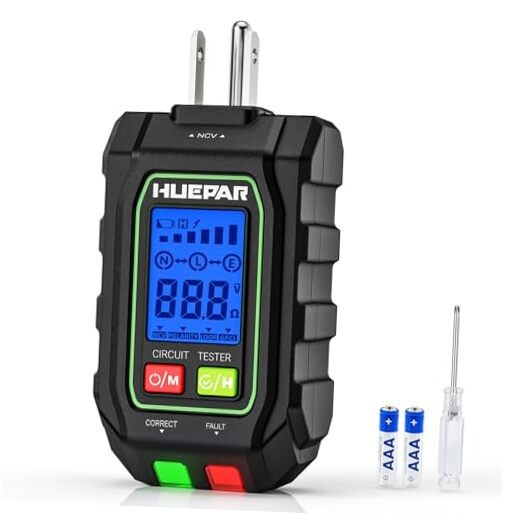 2-in-1 NCV GFCI Outlet Tester, Electrical Circuit Tracer Voltage Testers with