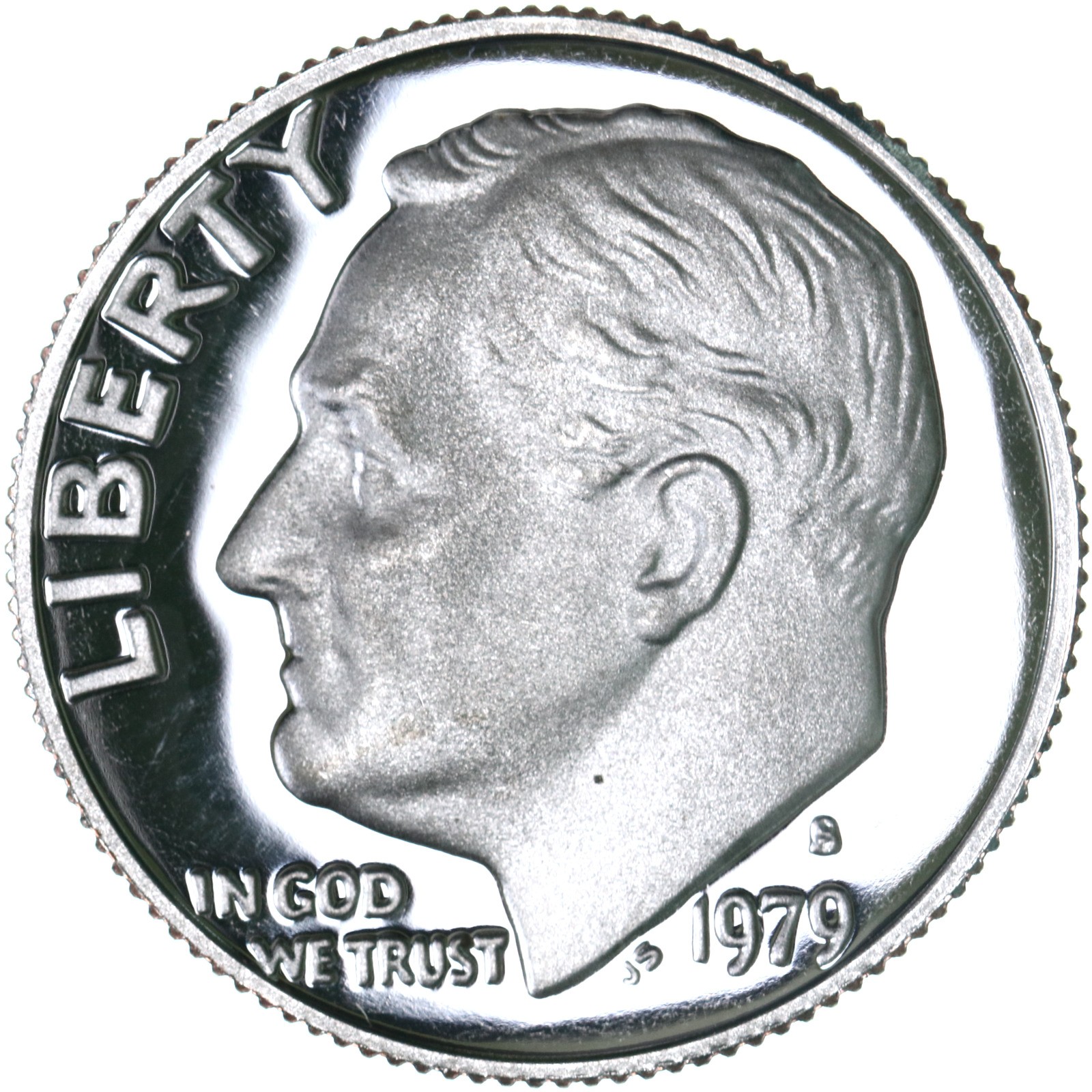 1979 S Roosevelt Dime Type 1 / Filled S Gem DCam Proof CN-Clad