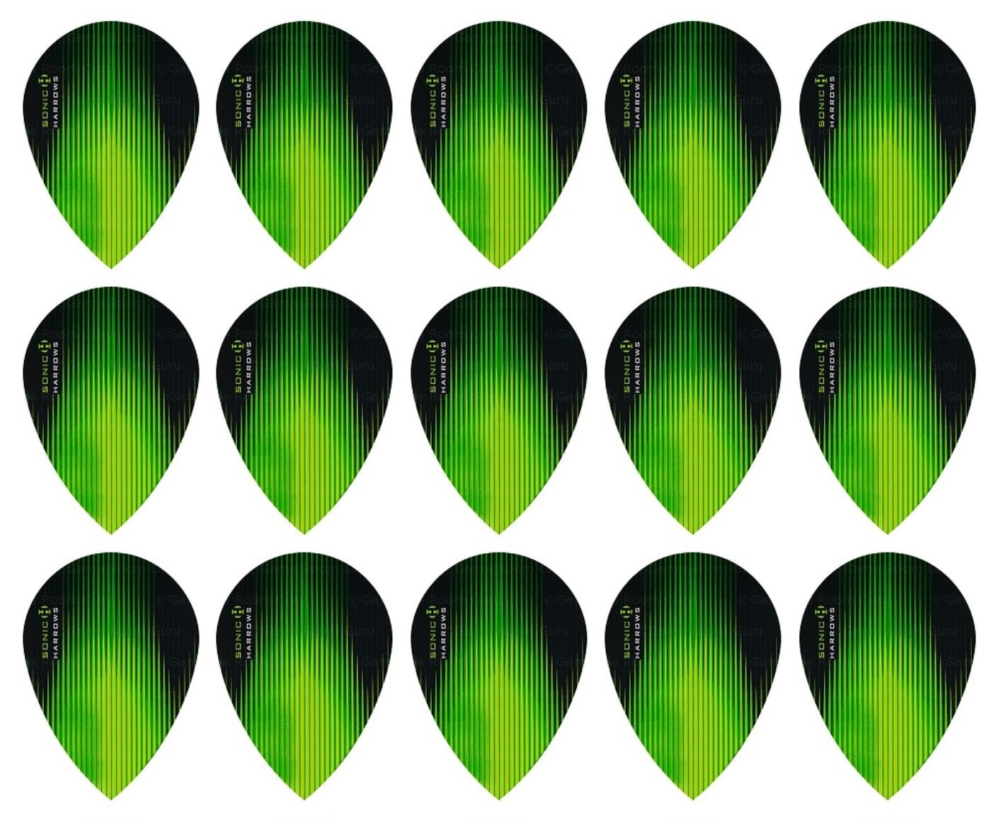 5 New Sets Harrows Sonic Pear Dart Flights – Ships w/ Tracking - Green
