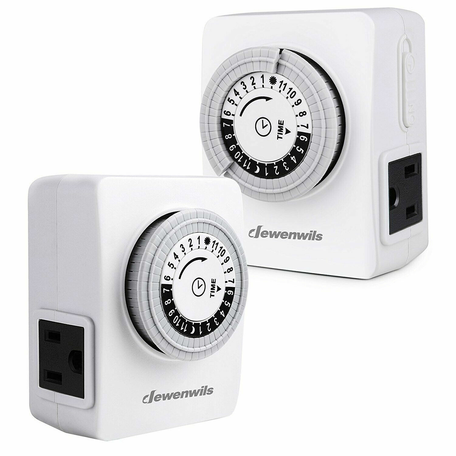 DEWENWILS 2 pack Indoor Outlet Timer Plug in Electrical Timer for Aquarium Lamp