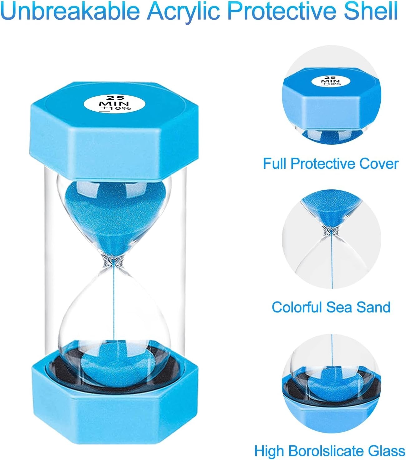 Unbreakable 25-Minute Sand Timer – Perfect for Kids' Game Time and Learning