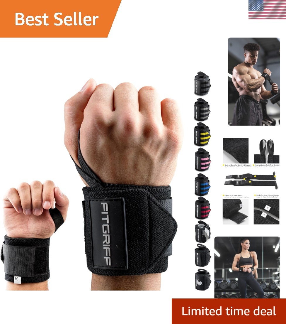 Ergonomic 18" Wrist Wraps for Weightlifting - Enhance Your Training Experience