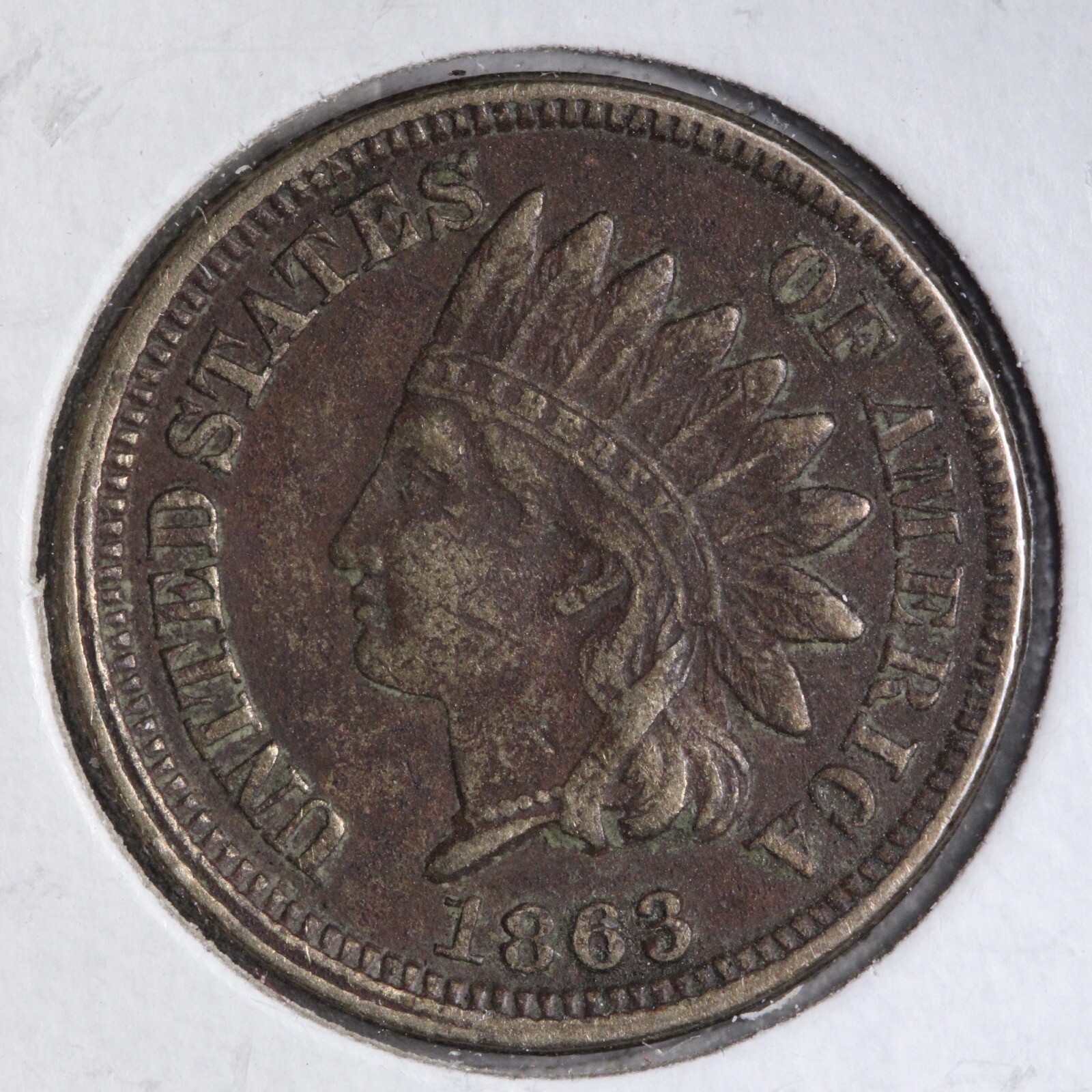 1863 Indian Head Cent Penny CHOICE XF E105 DCN