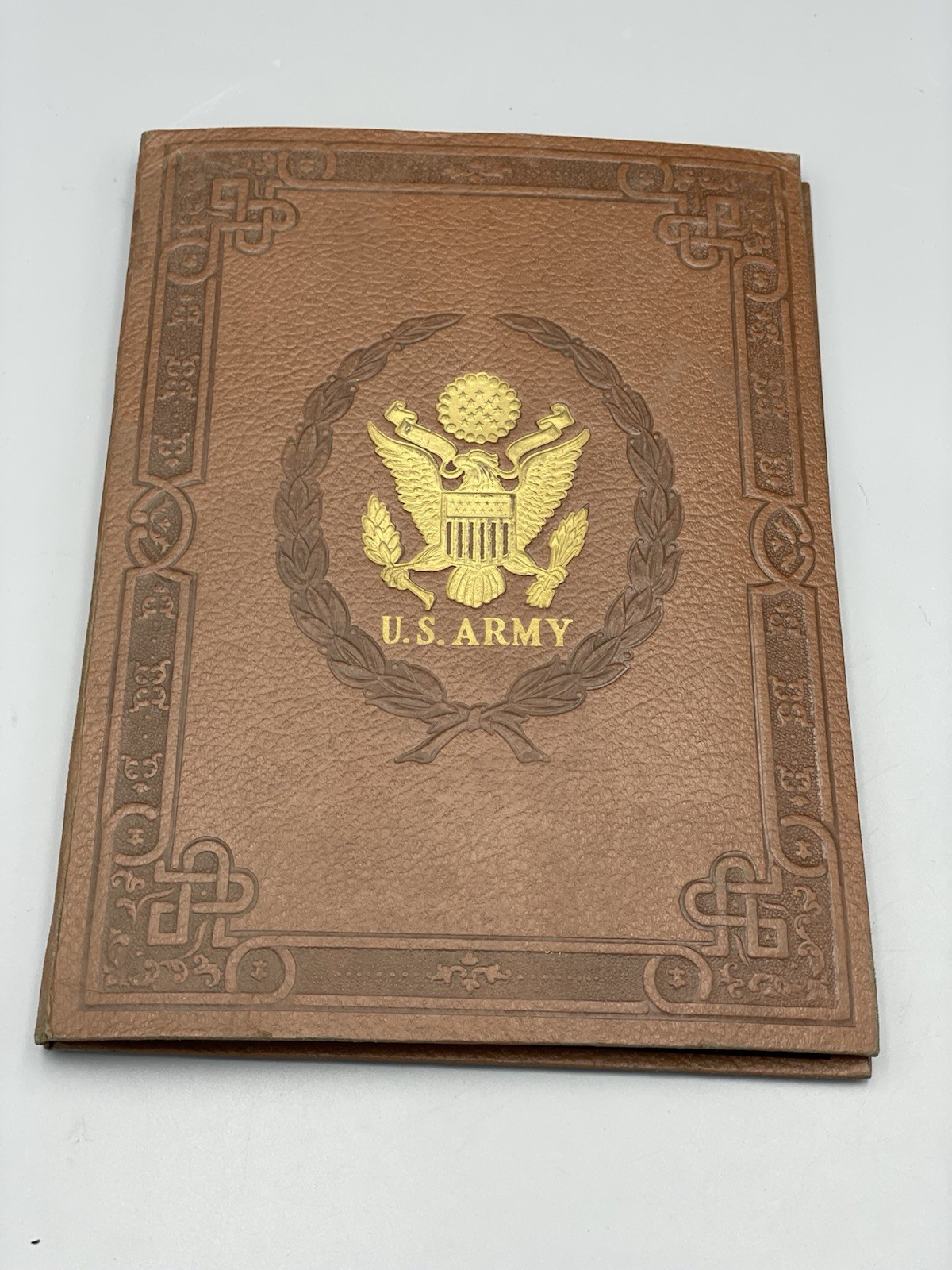 Unique Gold Embossed Folio South Dakota Army Admin School (AG Corps) Branch #3