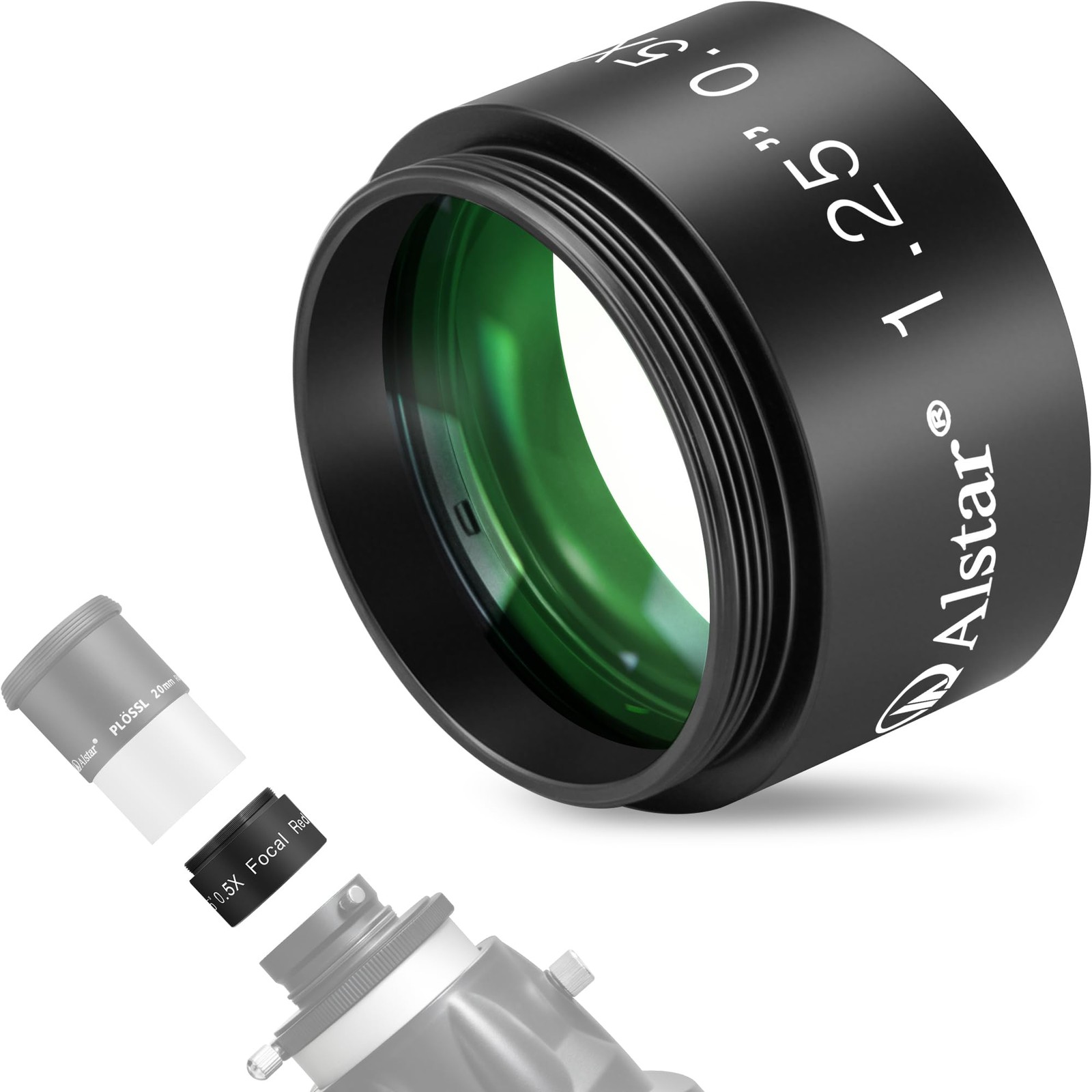 Alstar 0.5X Telescope Focal Reducer 1.25 inch Filter Thread on Both Sides