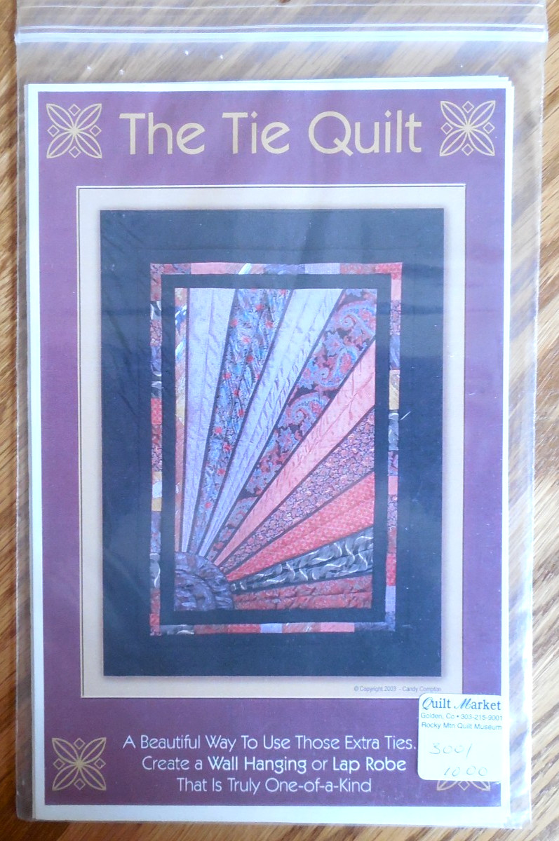 NEW  Candy Compton "The Tie Quilt" Wall Hanging or Lap Robe Kit - Using Neckties