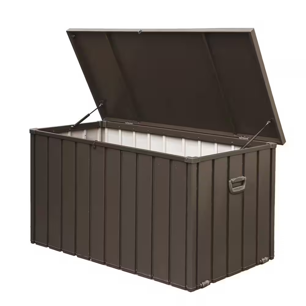 Hot Selling 200 Gal. Steel Deck Box, Outdoor Storage Deck Box Waterproof, Large