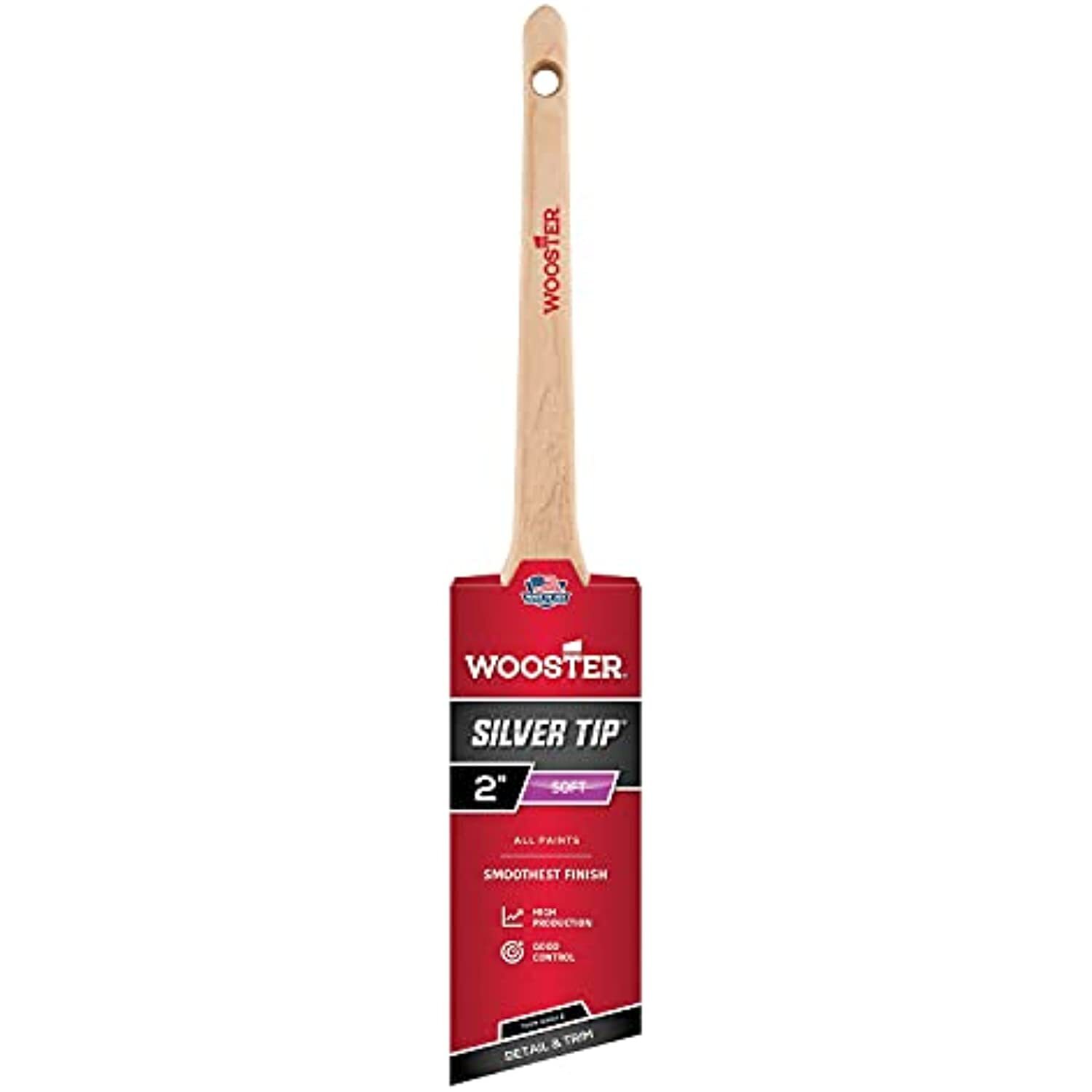 Wooster Brush Company 5224 2 Silver Tip Thin Angle Sash, 2-Inch, 2 Inch,