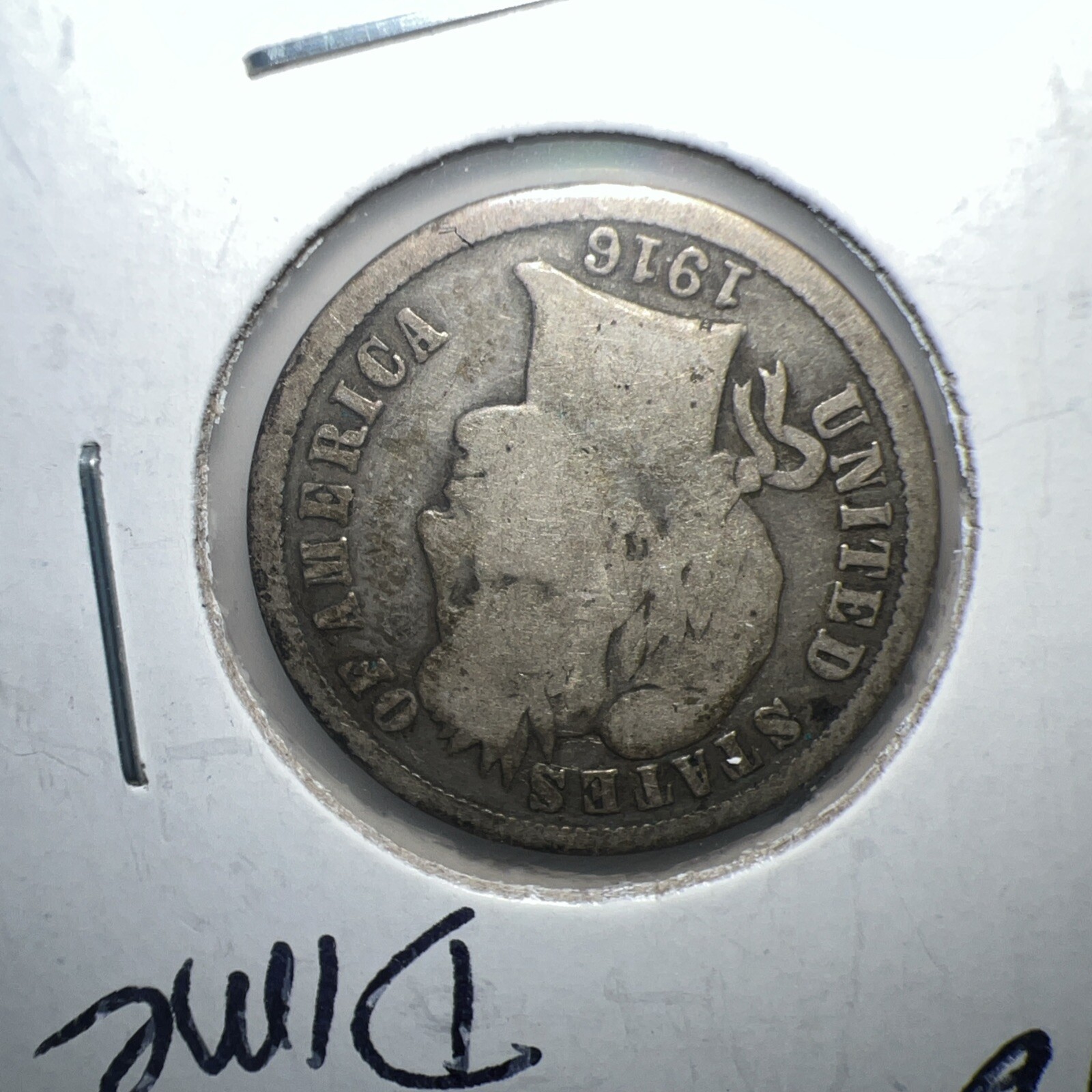 1916 Barber Dime (P) No Mint Mark