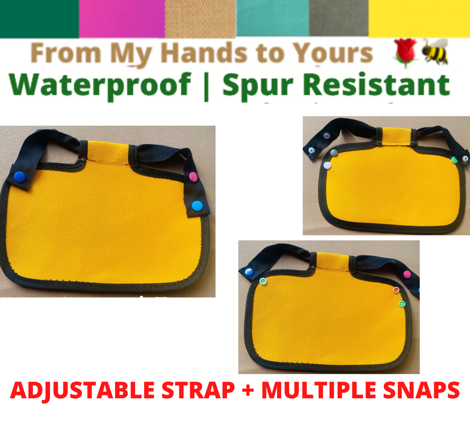 CHICKEN SADDLE Apron Hen Back protector Waterproof Canvas Poultry Mating Cockerl